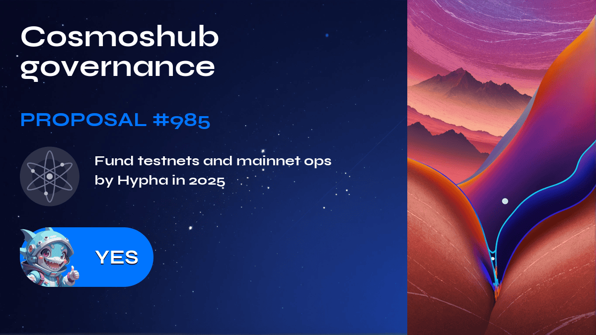 Cosmoshub governance. Proposal №985