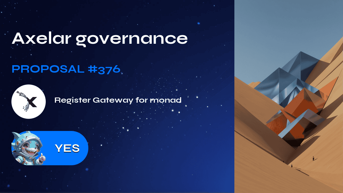 Axelar governance. Proposal №376