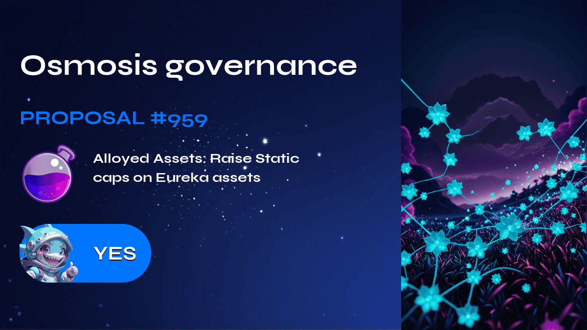 Osmosis governance. Proposal №959