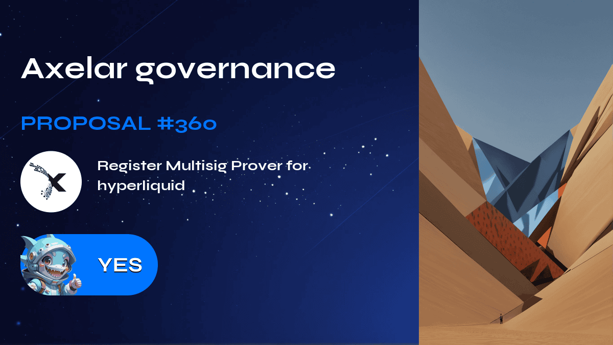 Axelar governance. Proposal №360