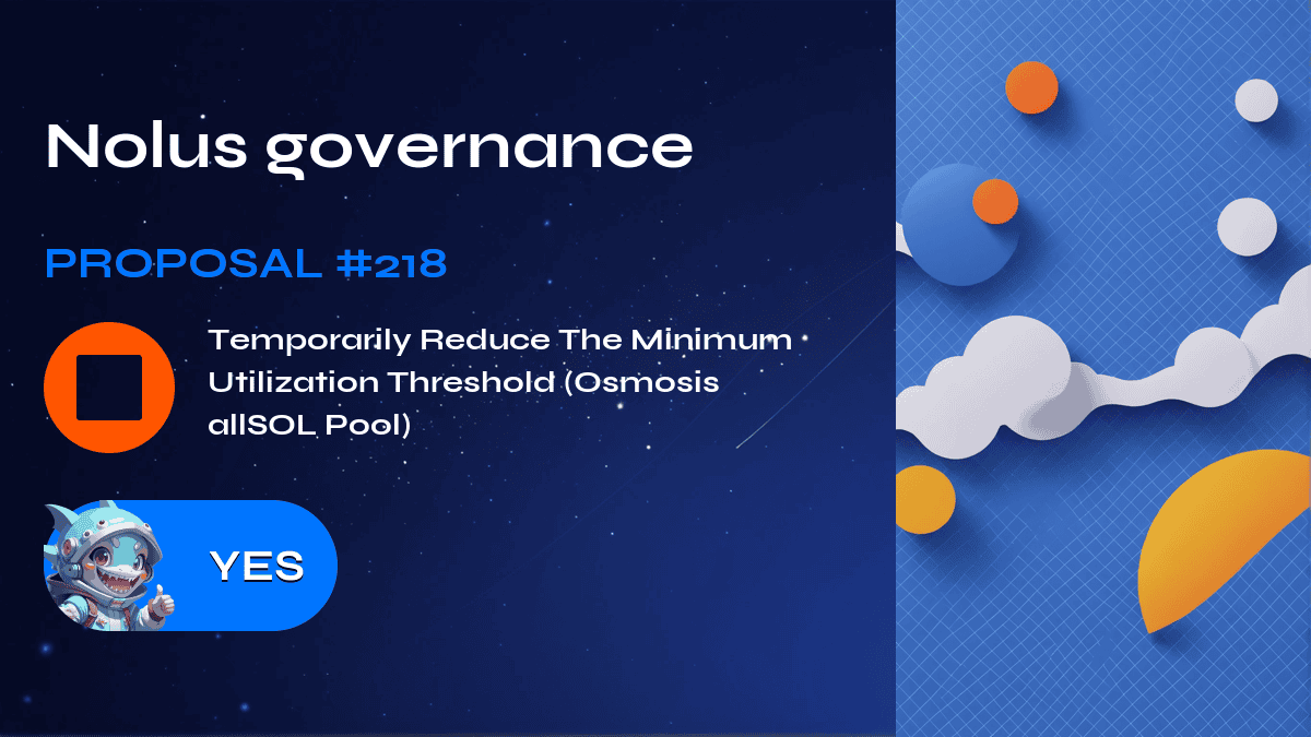 Nolus governance. Proposal №218