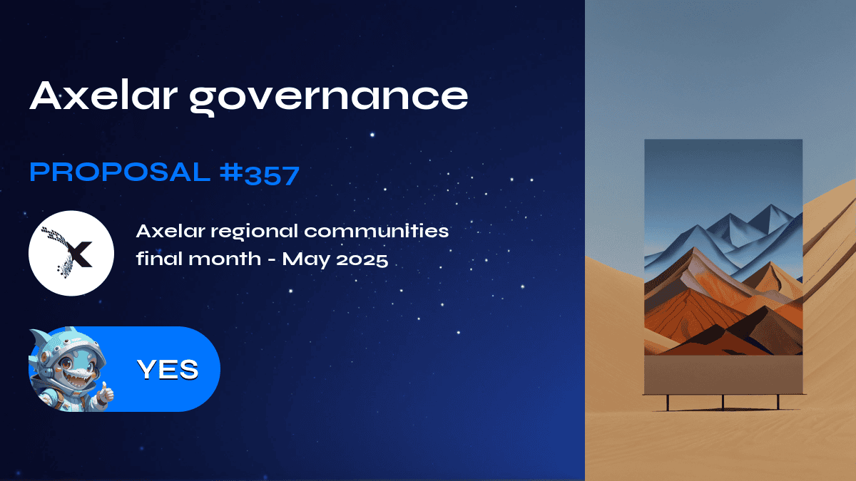 Axelar governance. Proposal №357