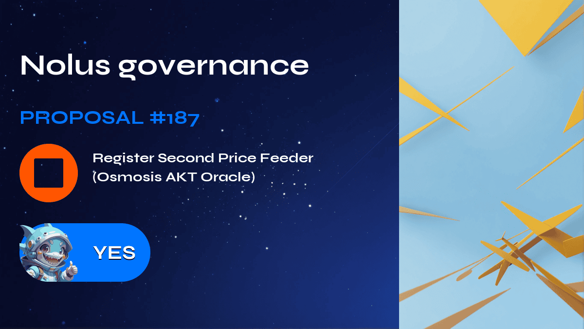 Nolus governance. Proposal №187