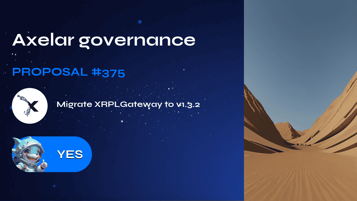 Axelar governance. Proposal №375