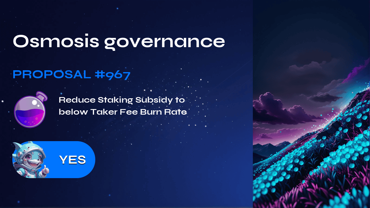 Osmosis governance. Proposal №967