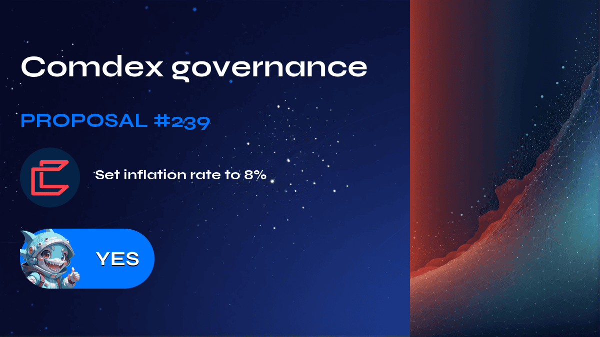 Comdex governance. Proposal №239