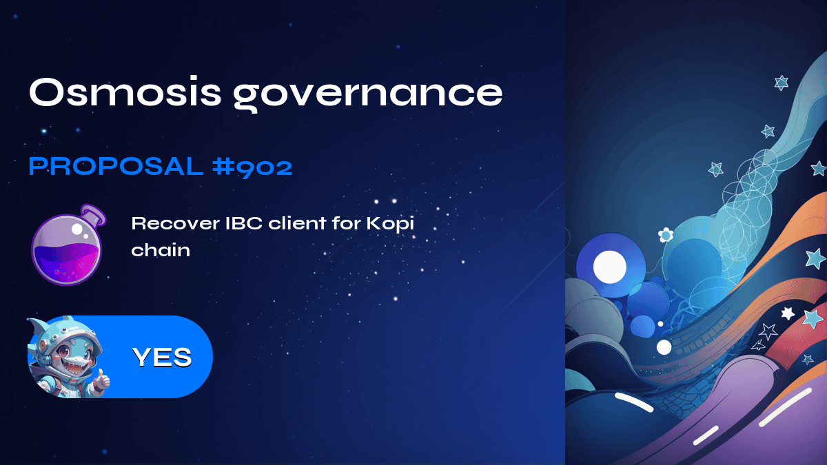 Osmosis governance. Proposal №902