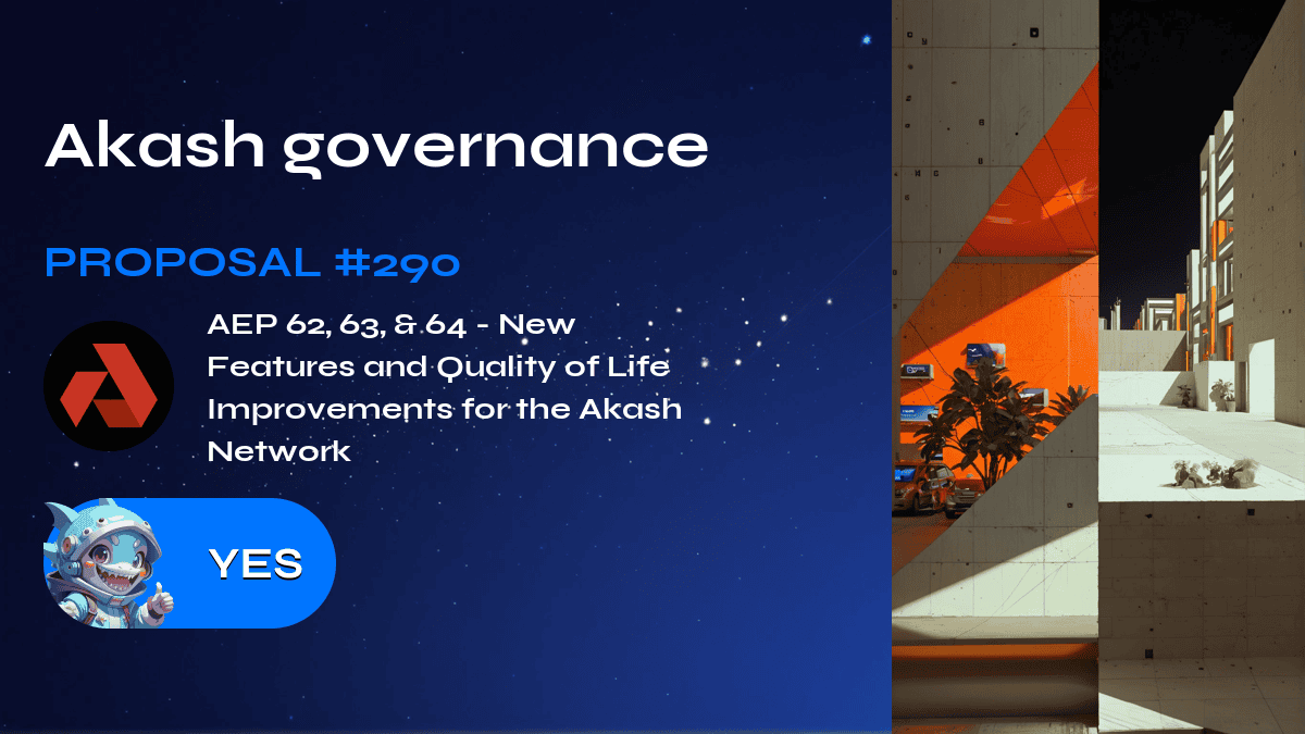 Akash governance. Proposal №290