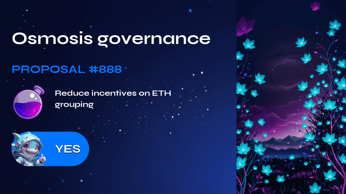 Osmosis governance. Proposal №888