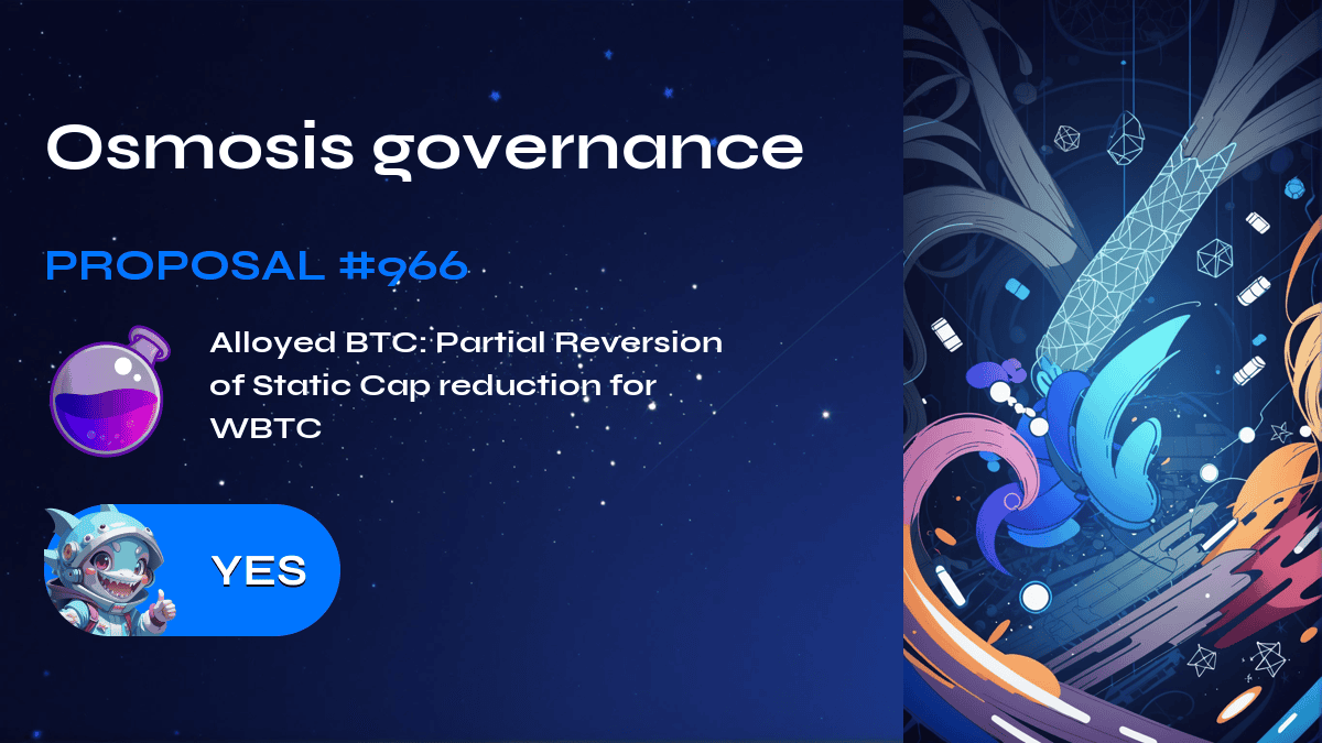 Osmosis governance. Proposal №966