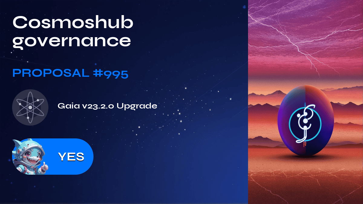 Cosmoshub governance. Proposal №995