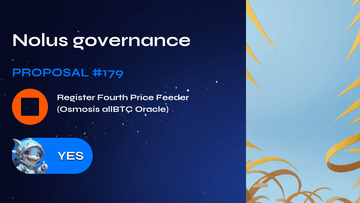 Nolus governance. Proposal №179