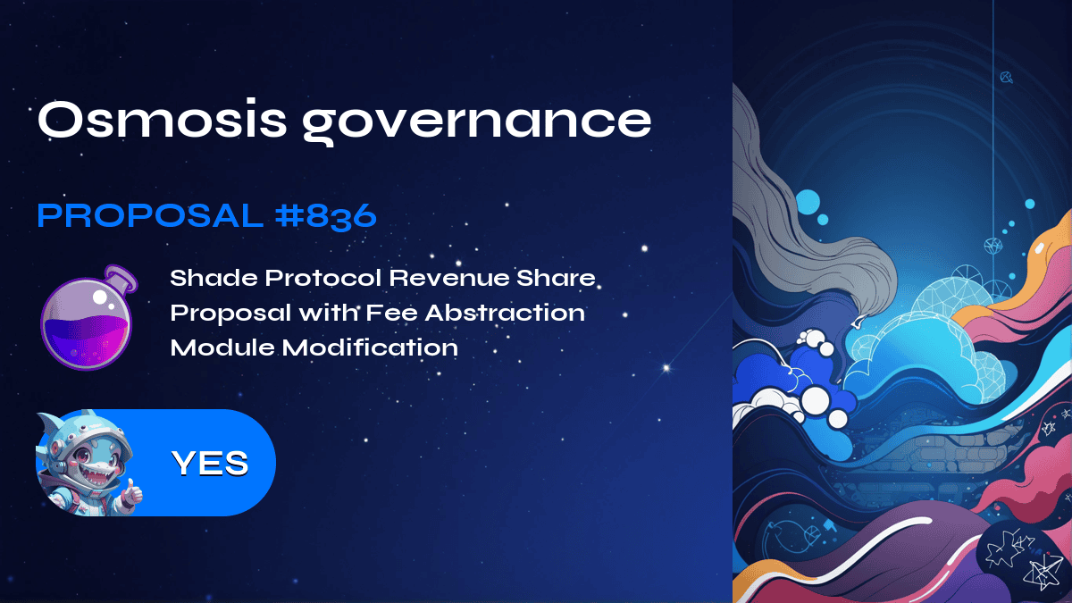 Osmosis governance. Proposal №836