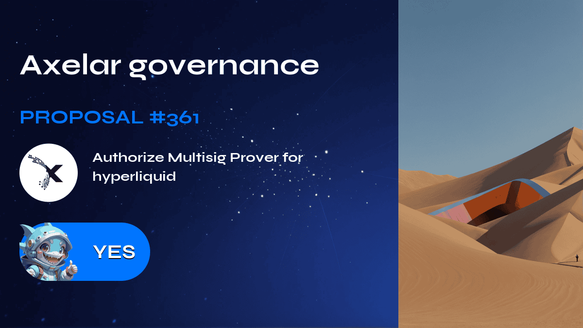 Axelar governance. Proposal №361