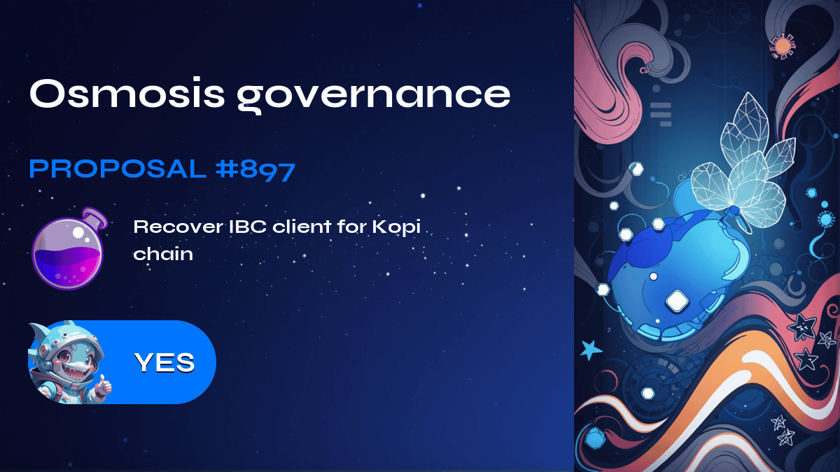 Osmosis governance. Proposal №897