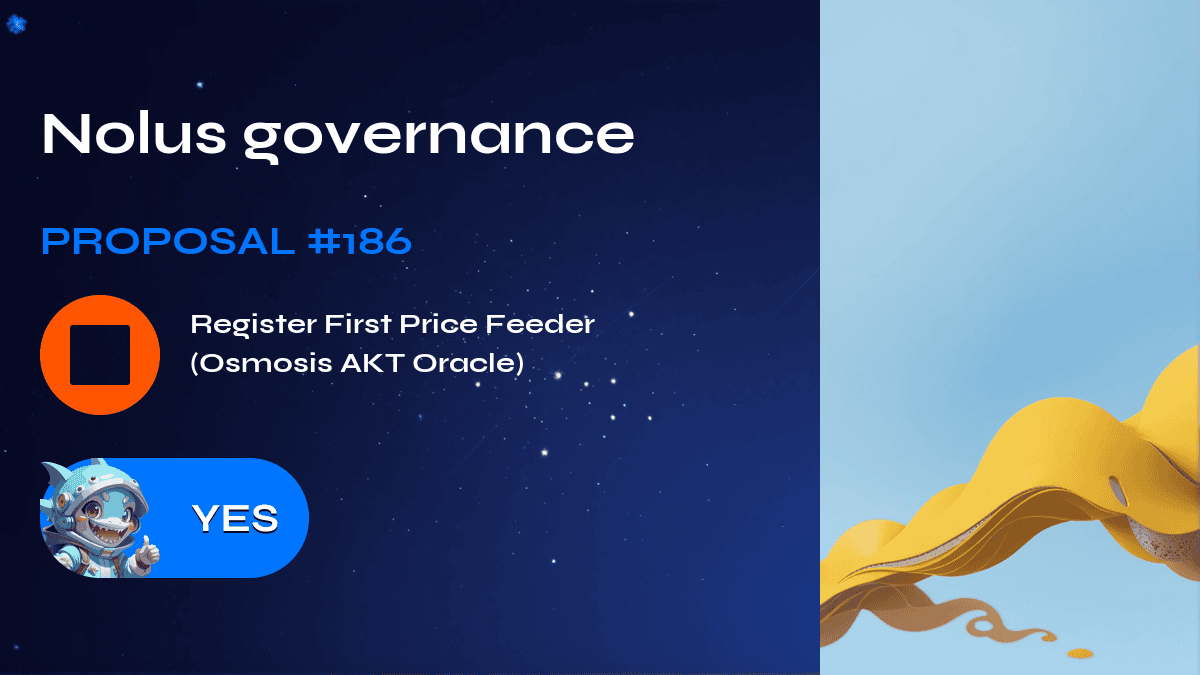 Nolus governance. Proposal №186