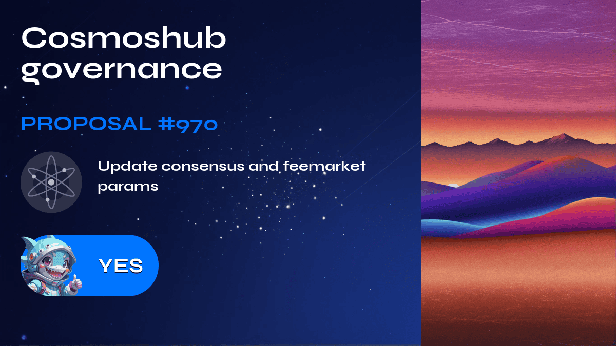 Cosmoshub governance. Proposal №970