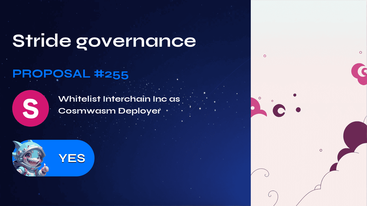 Stride governance. Proposal №255