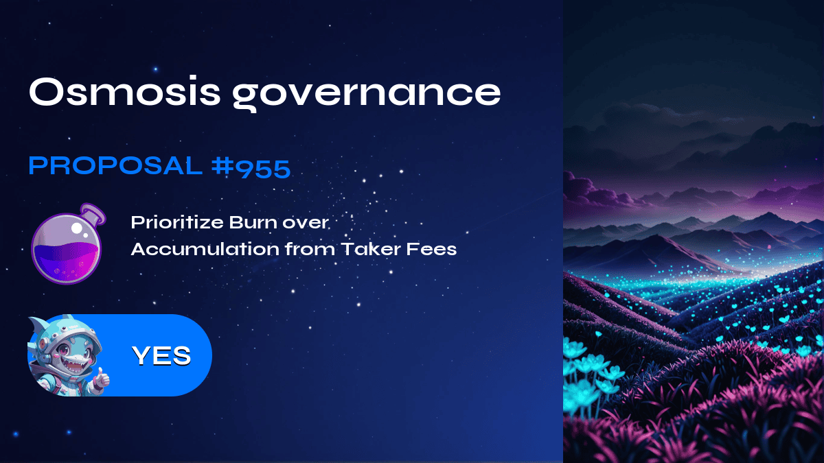 Osmosis governance. Proposal №955