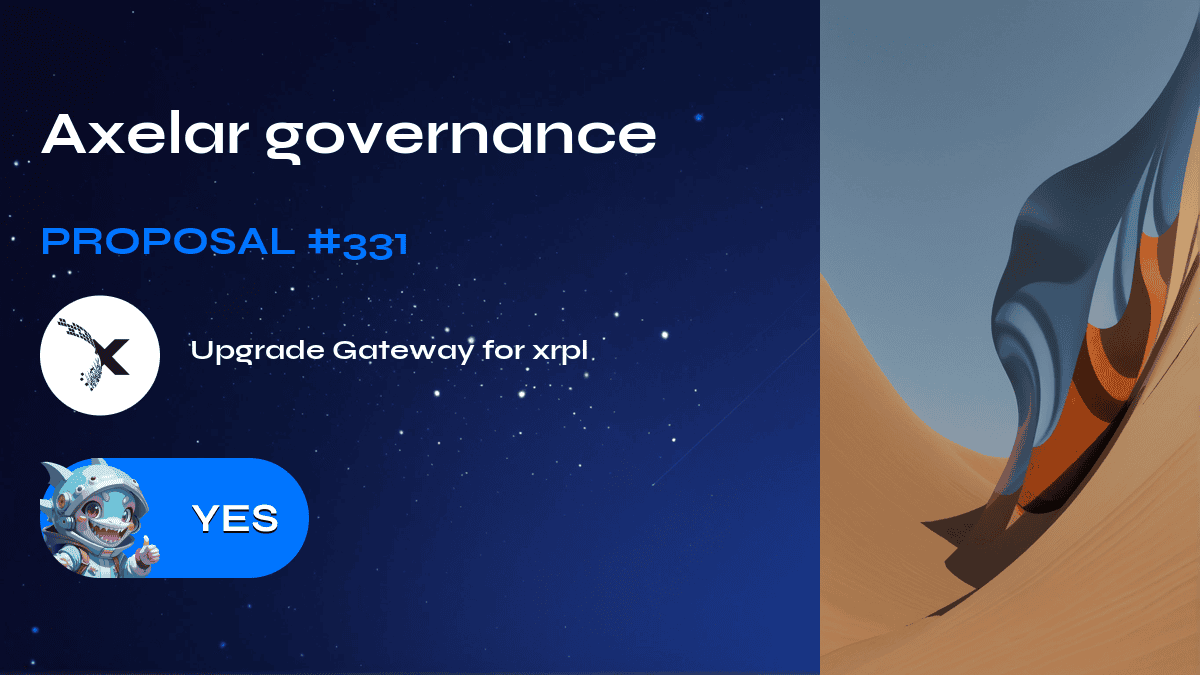 Axelar governance. Proposal №331