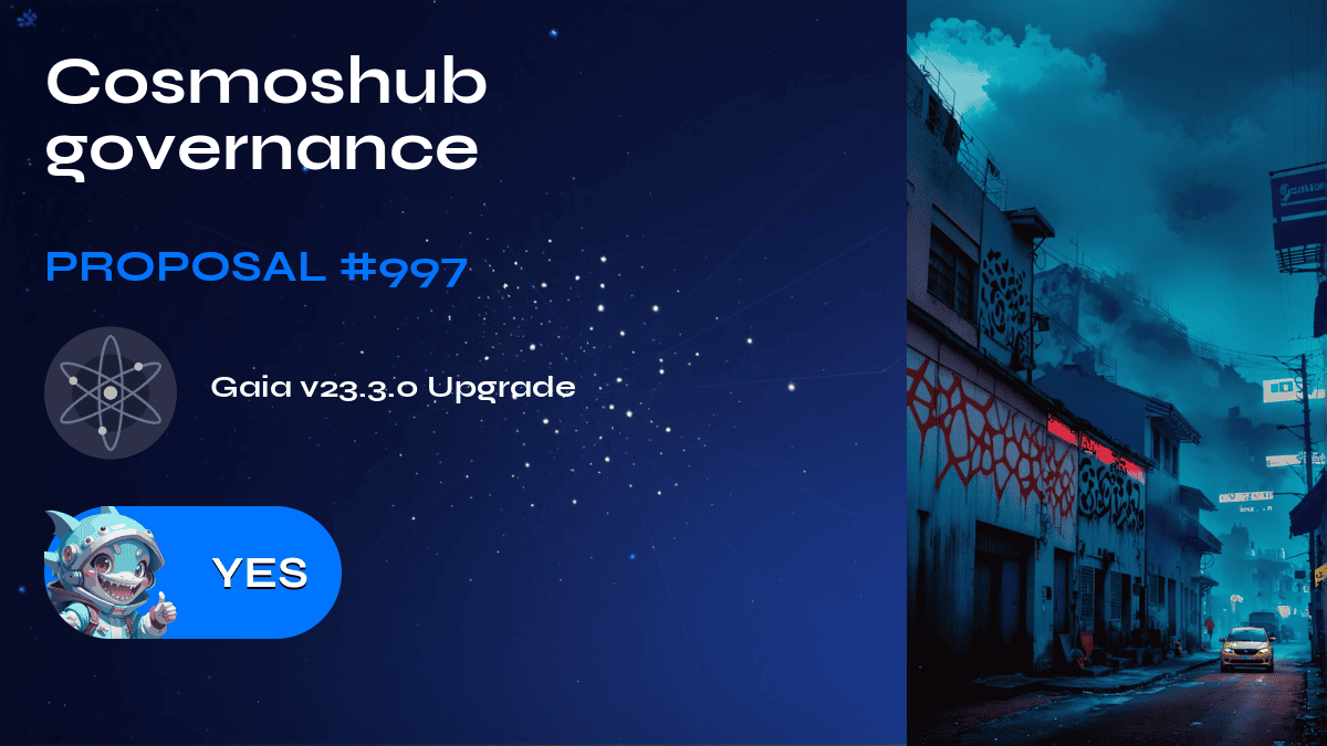 Cosmoshub governance. Proposal №997