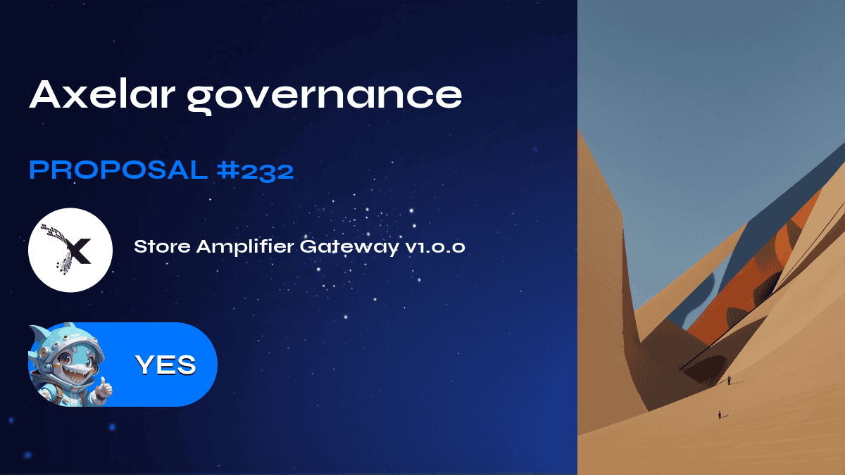 Axelar governance. Proposal №232