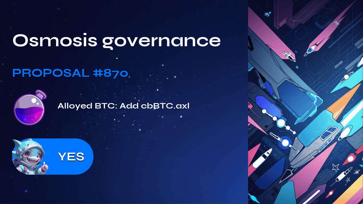 Osmosis governance. Proposal №870