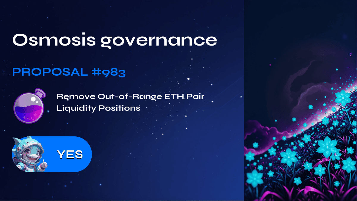 Osmosis governance. Proposal №983