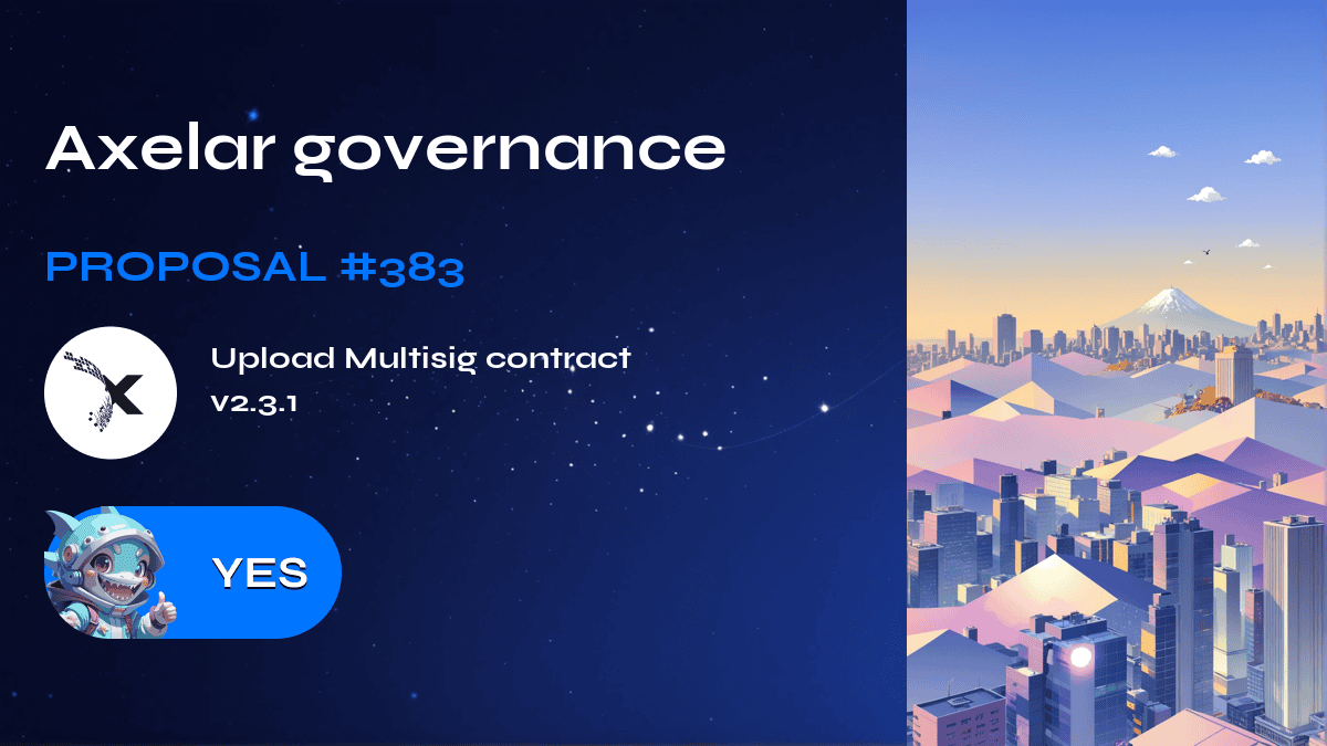 Axelar governance. Proposal №383