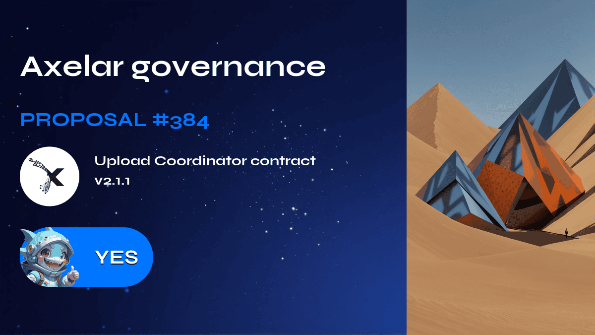 Axelar governance. Proposal №384